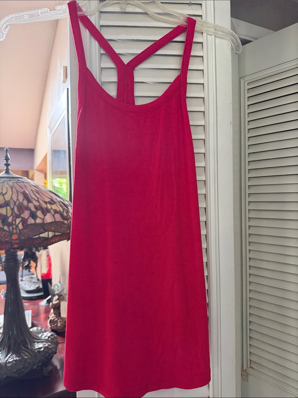 Bright Red Racerback Mini Dress - Casual Summer Style
